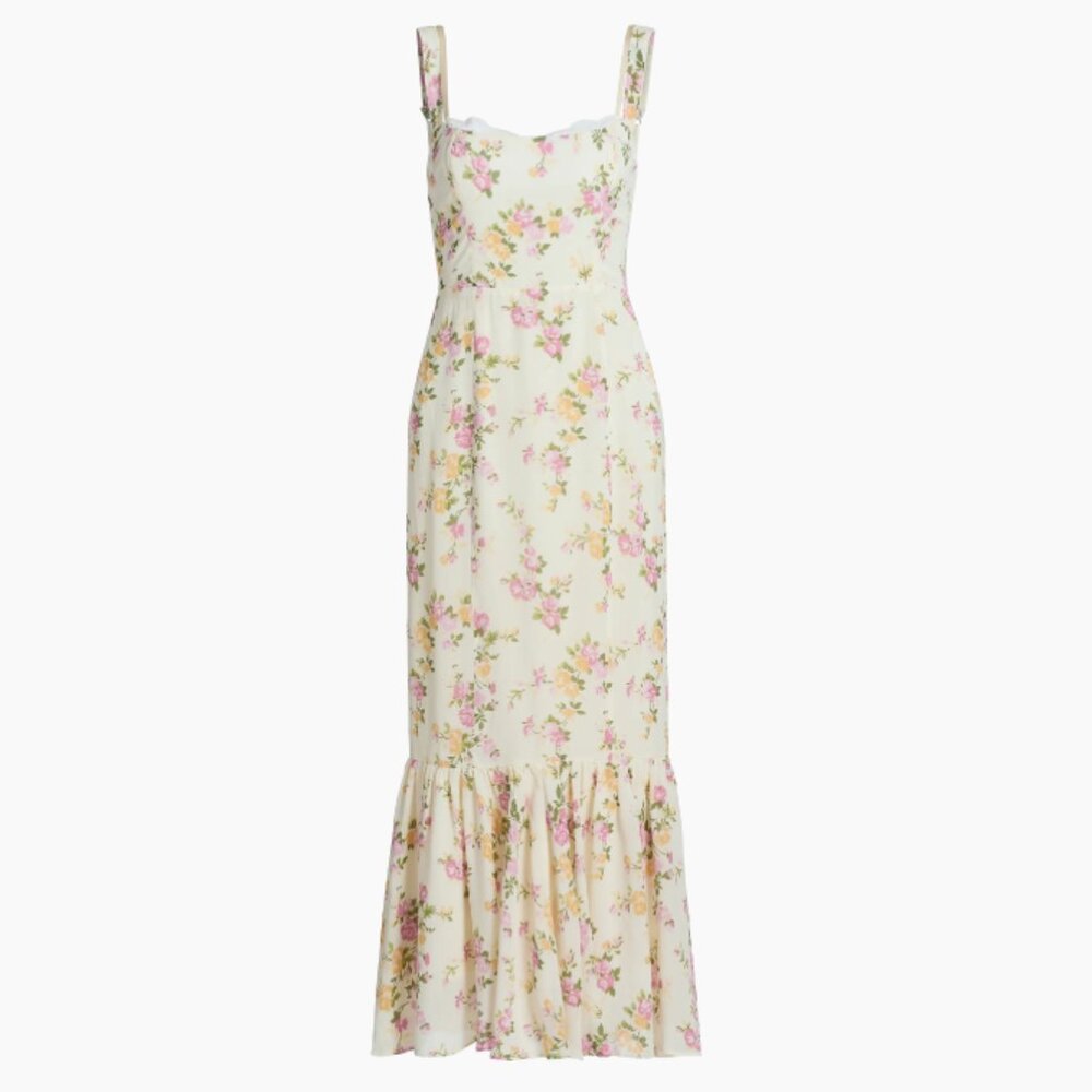 Reformation Irisa Floral Trumpet Dress - Posy